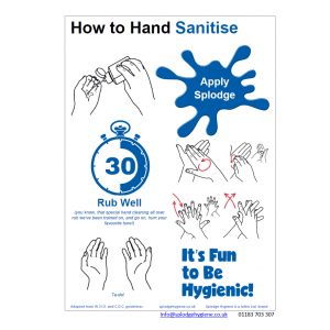 How to hand sanitise A4 poster